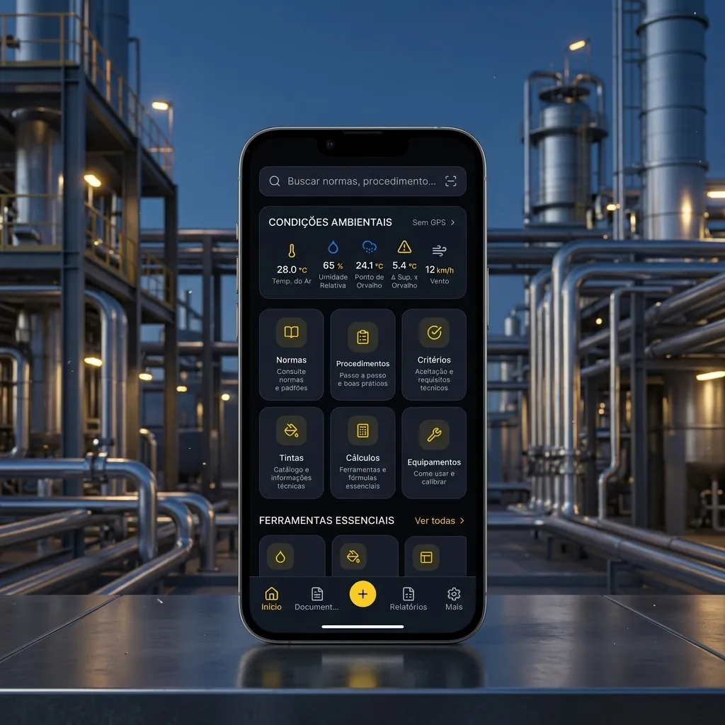 Paint Inspector Pro em operação em uma planta industrial